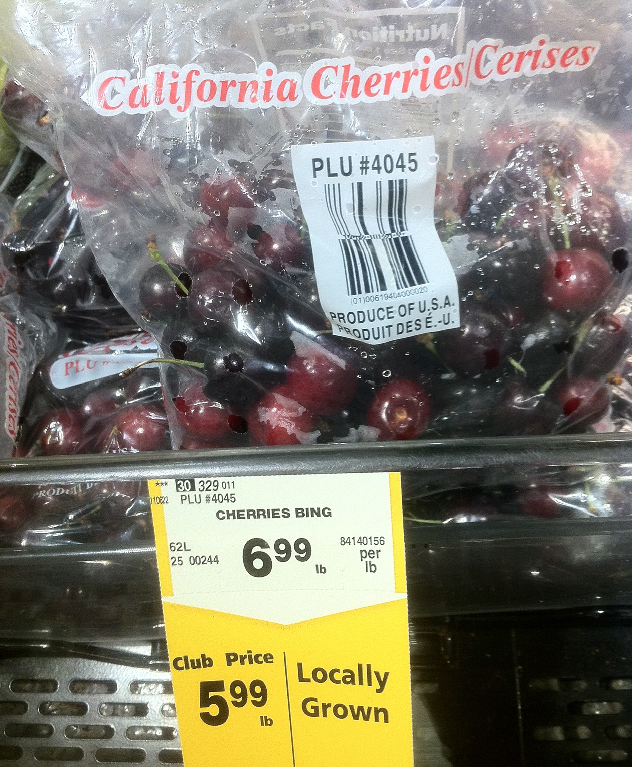 "Locally grown" cherries - from Bakersfield - PHOTO BY BOB DORAN