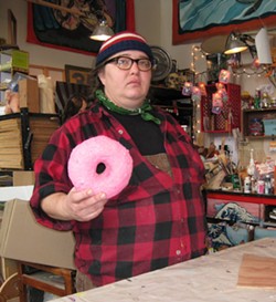 PHOTO BY JASON MARAK - Lush Newton with pink donut