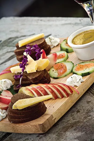 On board: appetizers at Larrupin Café. - PHOTO BY TERRENCE MCNALLY