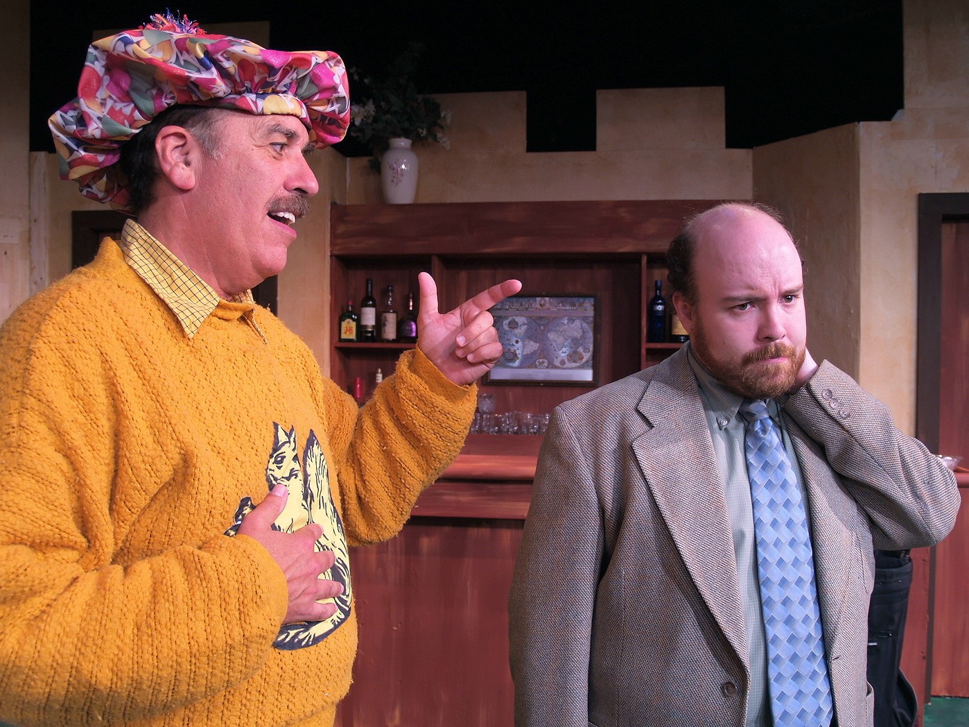 Phil Zastrow as Dickie, Anders Carlson as Bingham in NCRT's The Fox on the Fairway - COURTESY OF NCRT