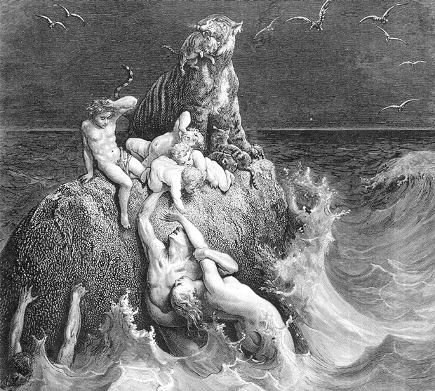 The Deluge - FRONTISPIECE TO GUSTAVE DORE'S ILLUSTRATED EDITION OF THE BIBLE, 1866.