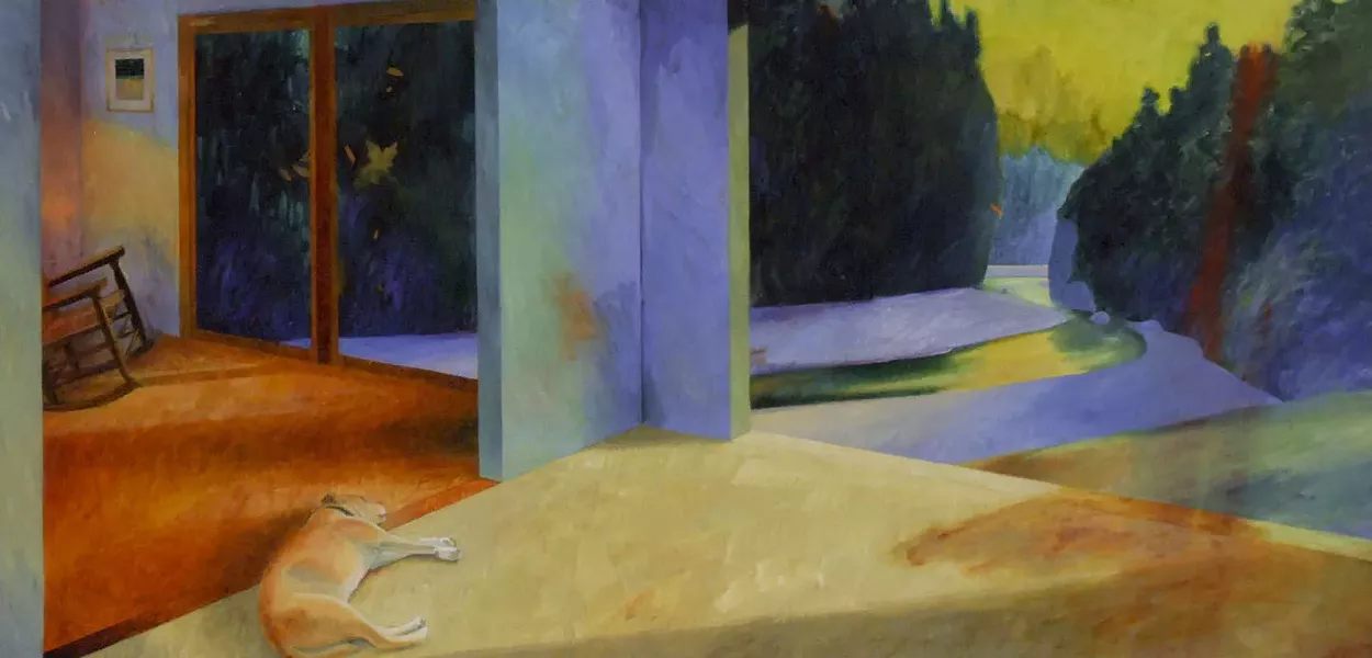 The Walk Back - PAINTING BY REGINA CASE - AT THE ARCATA EUREKA AIRPORT