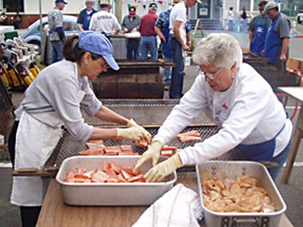 Trinidad Fish Festival grill crew volunteers.   Photo courtesy of Trinidad Chamber of Commerce