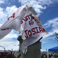 McKinley Draped in 'Justice for Josiah' Banner in Dual Act of Protest