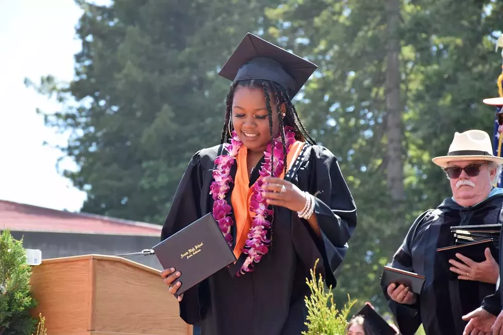 Avigail Portillo at her June graduation ceremony. - PHOTO BY THAD GREENSON