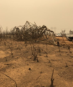 Aftermath of the Carr Fire "fire whirl." - CALFIRE/NWS