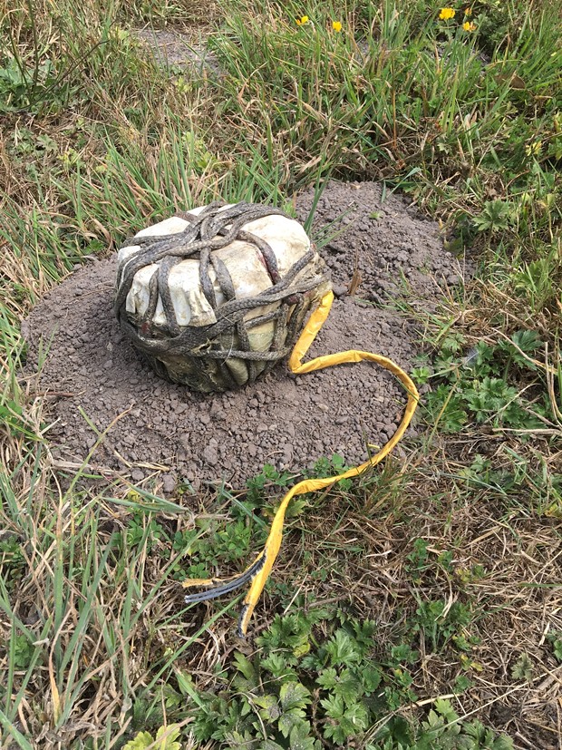 This homemade explosive device was found in a McKinleyville field. - HCSO