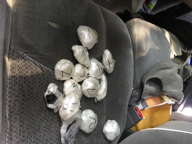 Heroin found in a hidden compartment of a car. - HCDTF