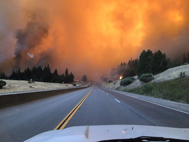A shot of the Delta Fire on Sept. 5. - CALTRANS DISTRICT 2