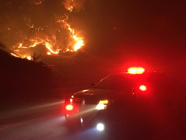 Night image of the Delta Fire. - CHP