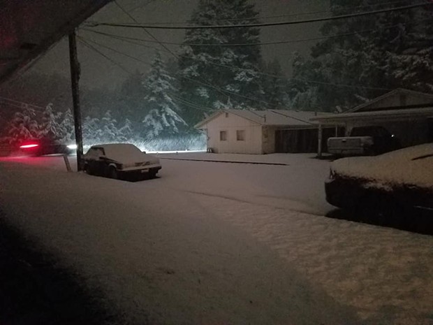 More snow in McKinleyville. - KALI COZYRIS