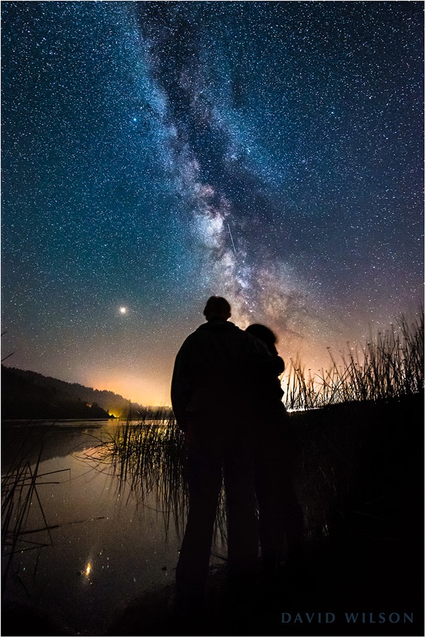We stood on the shore of Freshwater Lagoon and watched the sky. Car lights sped by on U.S. Highway 101. Mars shone brightly in the clear sky. The Milky Way rose before us like a great pillar and a satellite crawled up its length. We felt very small in the big scheme. Sept. 2, 2018 in Humboldt County, California. - PHOTO BY DAVID WILSON