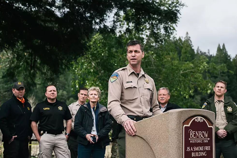 Humboldt County Sheriff William Honsal, "... we're all witnessing a miracle today." - PHOTO BY ALEXANDRA HOOTNICK