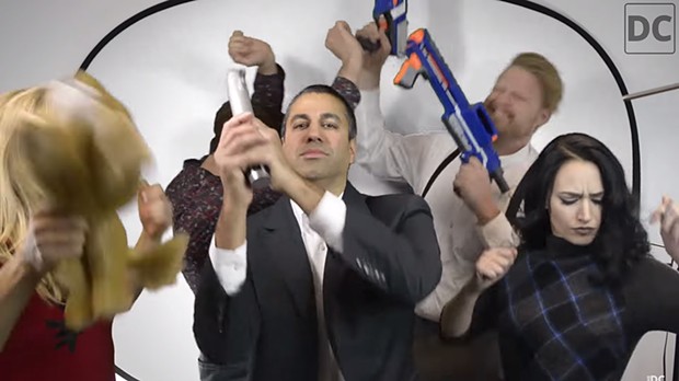 Federal Communications Chair Ajit Pai doing the Harlem Shake. - DAILY CALLER
