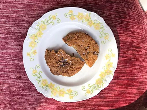 How the salted chocolate chip cookie crumbles. - PHOTO BY JENNIFER FUMIKO CAHILL