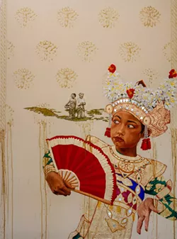 Naomi Rose Doherty's painting, "Red Scare: The U.S. Involvement in the 1965 Indonesian Genocide." - COURTESY OF THE ARTIST.