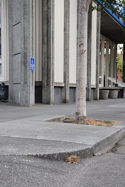 The Grand Jury found that the county is behind schedule in making scores of Americans with Disability Act improvements mandated under a consent decree with the federal government, including the installation of more than 1,500 sidewalk curb ramps. - PHOTO BY JONATHAN WEBSTER