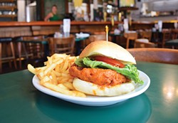 The Buffalo Chicken Sandwich at Eel River Brewing Co. - PHOTO BY JENNIFER FUMIKO CAHILL
