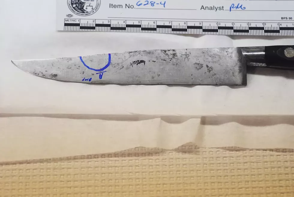 The knife that police found at the crime scene. - ARCATA POLICE DEPARTMENT