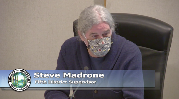 Fifth District Supervisor Steve Madrone. - SCREENSHOT