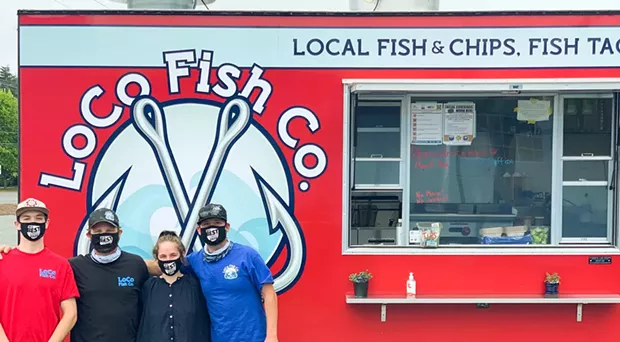 From left to right: Nick Prewitt, Jayme Knight, Crescent Moon Hurwitz, Colin Flanery of Loco Fish Co. - SUBMITTED.
