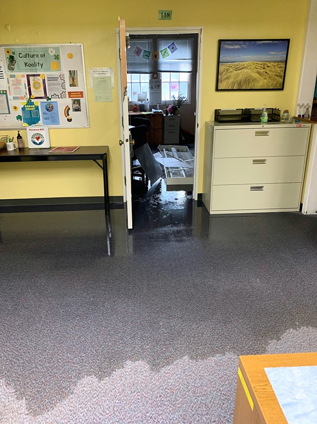 Flooding at the public health lab. - DHHS