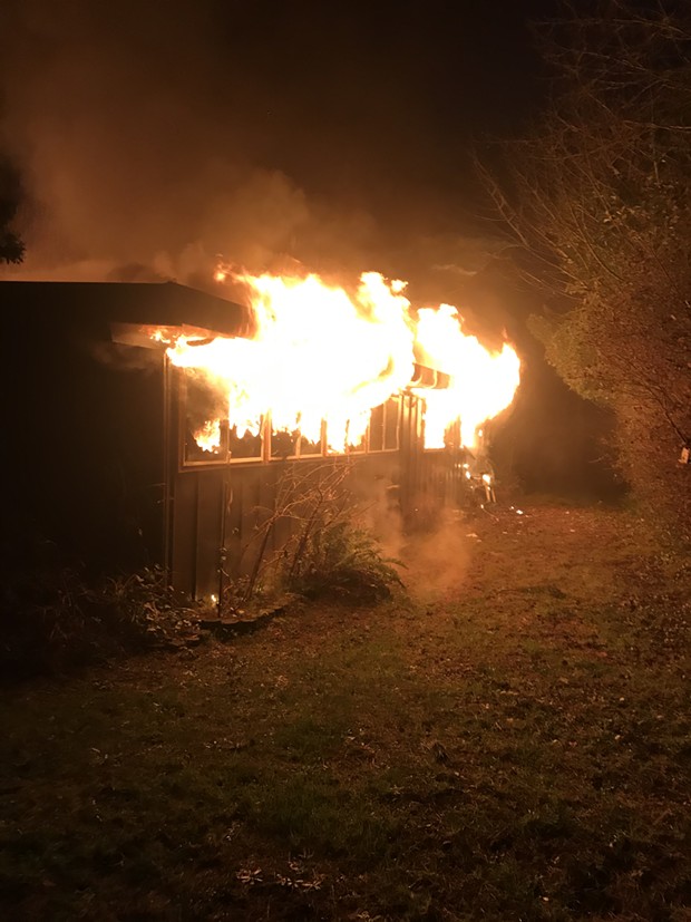 The fire on Babler Road in McKinleyville. - ARCATA FIRE PROTECTION DISTRICT