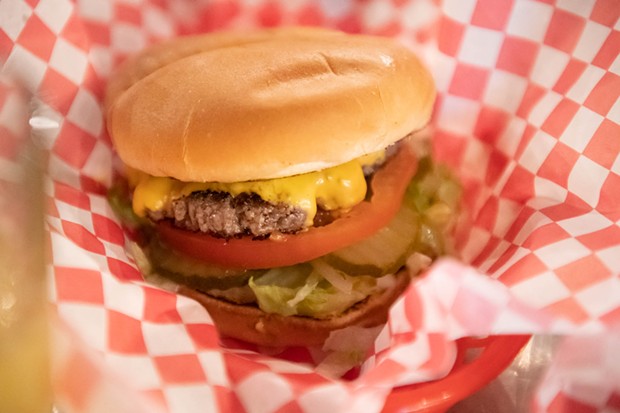 The Cajun-spiced Shanty burger. - PHOTO BY MARK MCKENNA