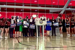 Gov. Gavin Newsom signs legislation at CSU Northridge to improve college affordability and increase access to higher education. - PHOTO COURTESY OF THE GOVERNOR’S PRESS OFFICE