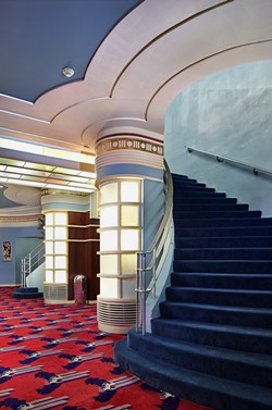 The restored lobby, true to its original color scheme. - PHOTO BY RYAN FILGAS