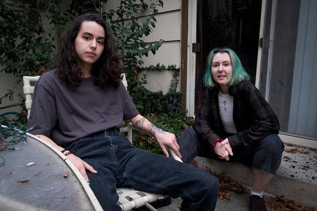 Eli Fox and Jamie Marquis at their home in Sacramento on Dec. 4, 2021. - PHOTO BY KARLOS RENE AYALA FOR CALMATTERS