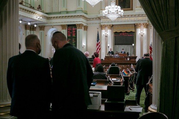 Legislators convene during a session at the state Capitol in Sacramento, Calif. on Thursday, Aug. 11, 2022. - PHOTO BY RAHUL LAL, CALMATTERS