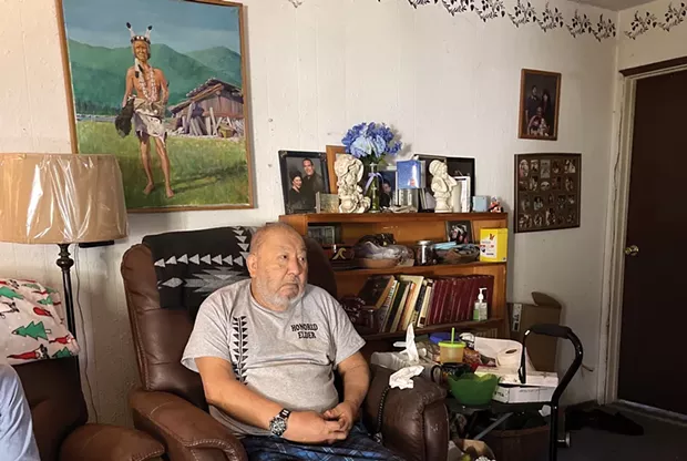 Herman Sherman, a U.S. Veteran and Hupa elder, relies on a pacemaker to keep his heart beating. Because his home lacks high-speed internet, he must travel two and a half hours to his cardiologist once a month to be sure the pacemaker is functioning properly. - ALLIE HOSTLER/ TWO RIVERS TRIBUNE