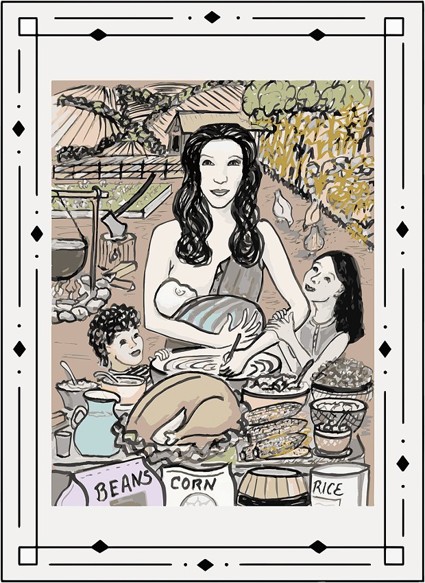 The Nature/Nourishment card from the Recovery Tarot Deck by Michelle M. Miller in collaboration with Kristy Lee. - FIELD GUIDE TO A CRISIS