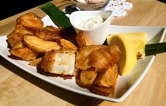 Marinated cod fish and chips at Taste of Bim. - JENNIFER FUMIKO CAHILL