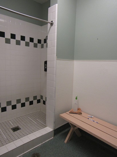 Inside a handicap-accessible bathroom at the MAC. - LINDA STANSBERRY