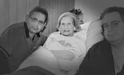 From left to right, Steven, Jeannie and Sherman Newstrom at Nina’s Care Home. - COURTESY OF SHARON CROSSLAND