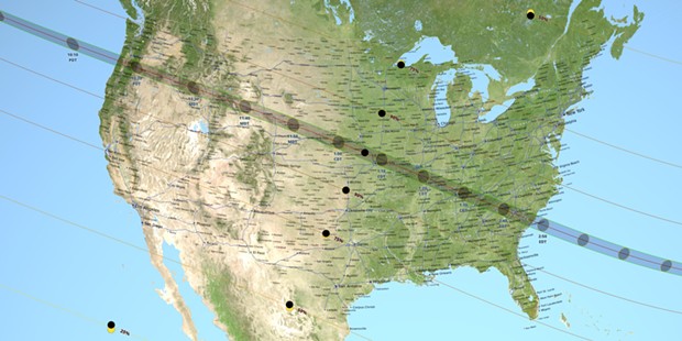 The path of the Aug. 21 total solar eclipse. - NASA