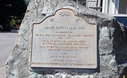 Camp Curtis' historic marker. - WIKIPEDIA