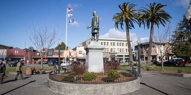 The statue of President William McKinley. - PHOTO BY SAM ARMANINO