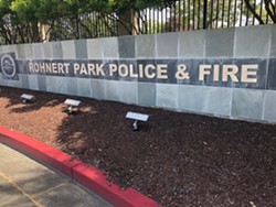 A sign outside the Rohnert Park Department of Public Safety. - SUKEY LEWIS