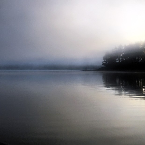 The bubble of fog on Big Lagoon offers the perfect balm for all of life's raised voices.