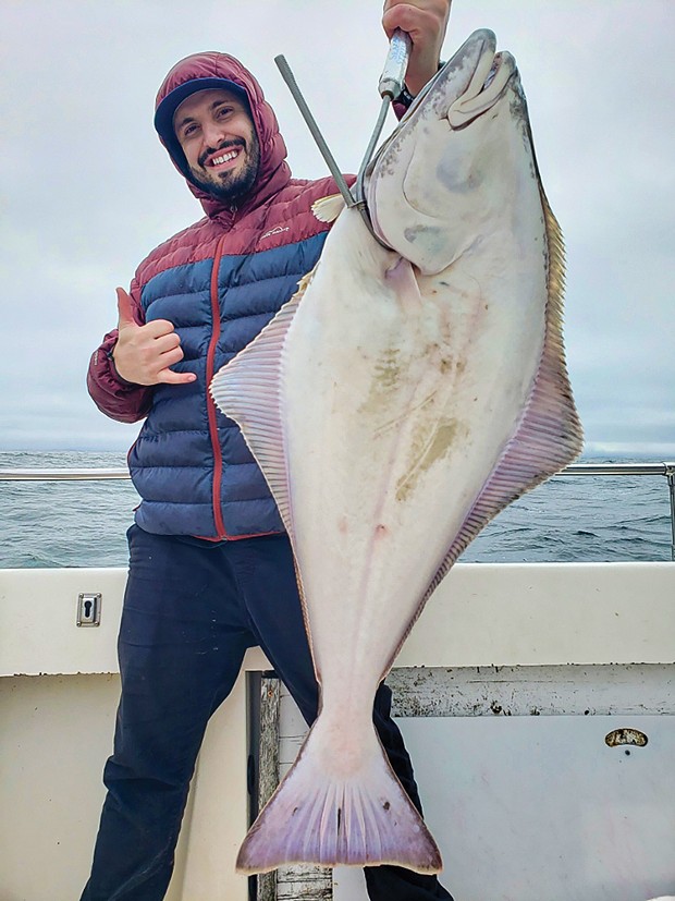 Eureka resident Jazz Lewis landed a nice Pacific halibut while fishing out of Eureka on Saturday.