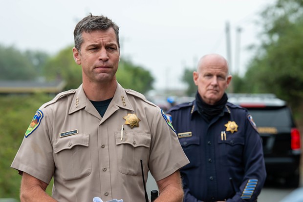 Humboldt County Sheriff William Honsal (foreground) and Arcata Police Chief Brian Ahearn are both thinking outside the box as they try to hold the line on service levels with depleted staffing.