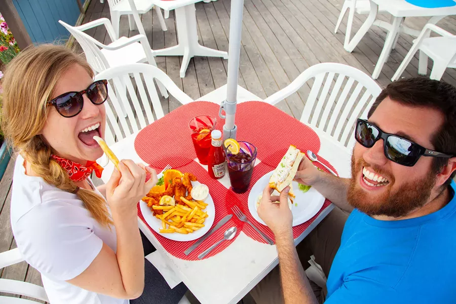 Lunch on the patio. - AMY KUMLER