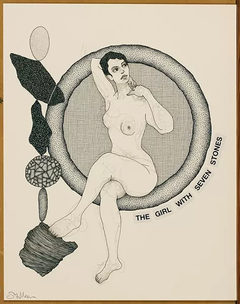 Steven Vander Meer's "The Girl with Seven Stones," graphite and India ink on paper, 2018. - COURTESY OF THE ARTIST