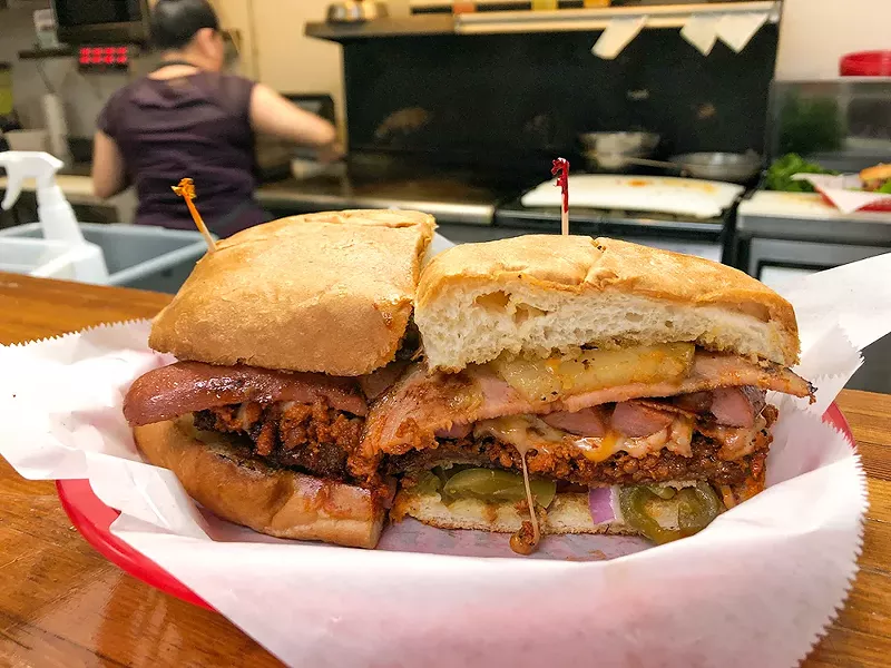 The kitchen-sink Cubana. - PHOTO BY JENNIFER FUMIKO CAHILL