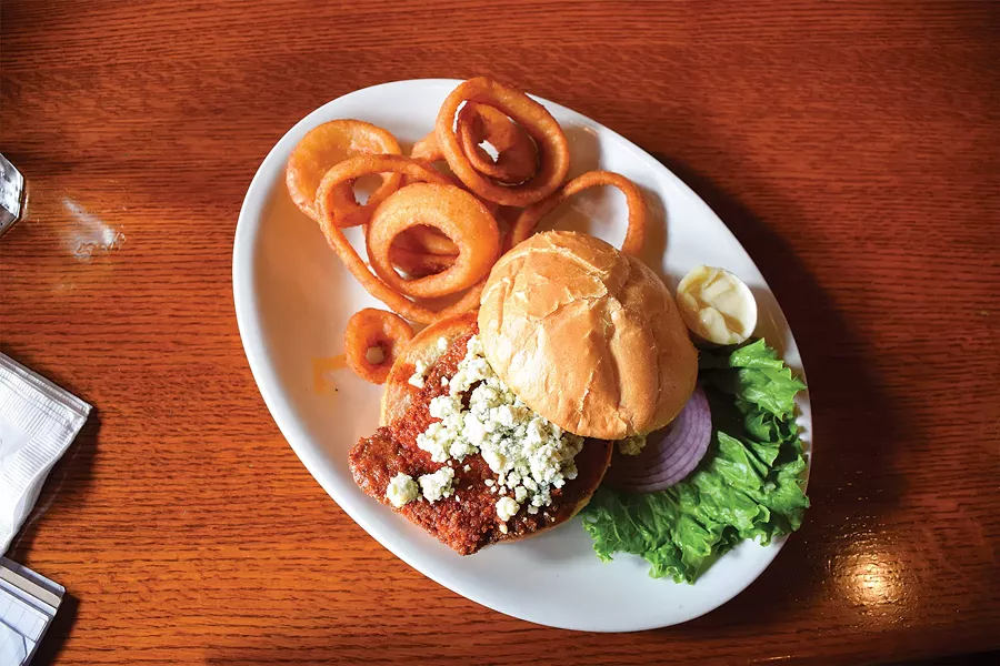 The Buffalo Chicken Sandwich at the Alibi. - PHOTO BY JENNIFER FUMIKO CAHILL