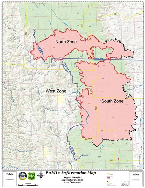 Red Salmon Complex map, Sept. 15. - SUBMITTED