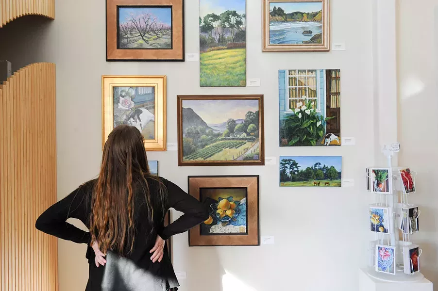 Local work at Redwood Art Association’s gallery. - MARK MCKENNA